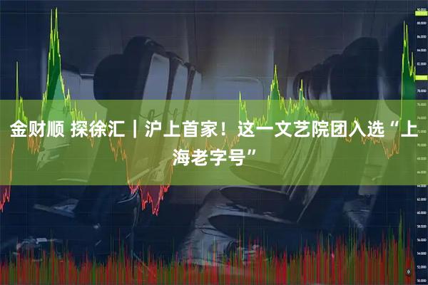金财顺 探徐汇｜沪上首家！这一文艺院团入选“上海老字号”